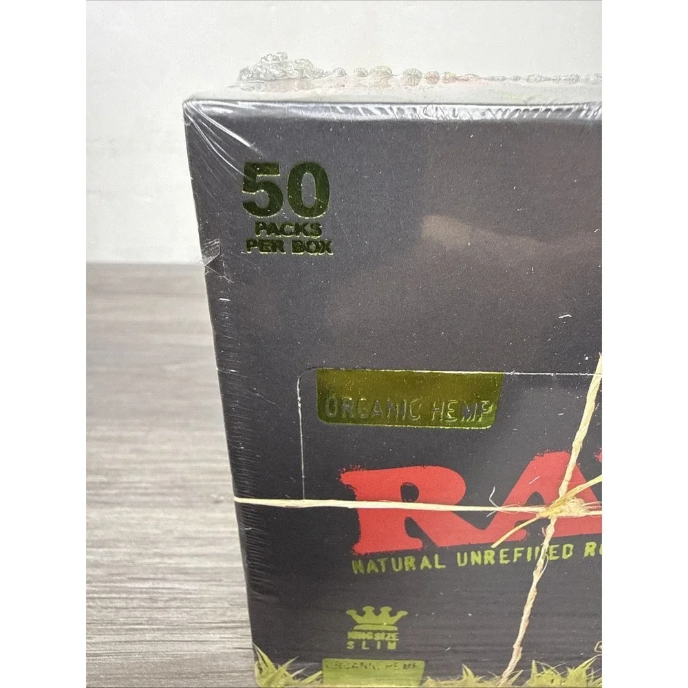 RAW‎ Black Organic King Size Slim Rolling Papers (Full Box)